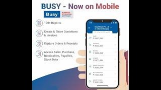 BUSY New Cloud Based Mobile App | How to Use BUSY Mobile App (Hindi)