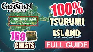 How to: Tsurumi Island 100% FULL Exploration ⭐  ALL CHESTS GUIDE 【 Genshin Impact 】