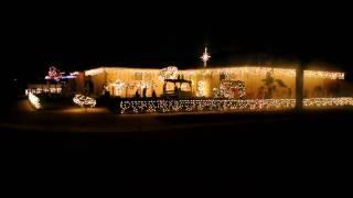 American House decorated for the Christmas