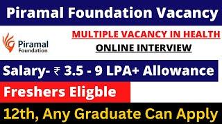 40+ FULL TIME NGO VACANCY | SALARY- 9 LPA | ONLINE INTERVIEW | NGO JOBS 2024 | 12TH, ANY GRADUATE