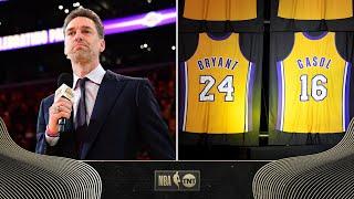 NBA on TNT Crew Reacts To Pau Gasol's Jersey Retirement | NBA on TNT