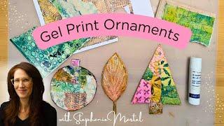 DIY Holiday Ornaments Using Gel Prints