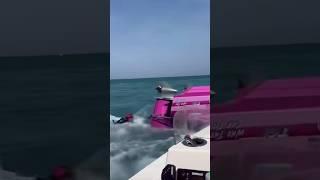 Performance Boat Flip ️ #boatcrash #offshore #cocoa #racing #skater #mti