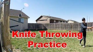 Knife Throwing Practice for Reviews and Fedin Technique