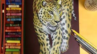 amur leopard painting for beginners  | simple techie artist