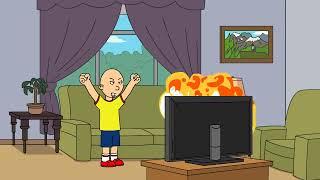 Caillou Breaks The TV And Gets Grounded