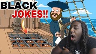 TRY NOT TO REACT - Family Guy Risky Black Jokes REACTION