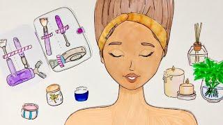 Paper ASMR Relaxing Skincare & Massage #ASMR #paperdiy #paperasmr