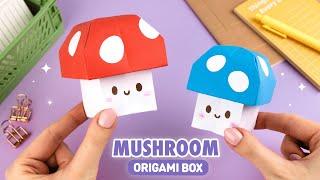 Origami Paper box Mushroom | How to make paper organizer