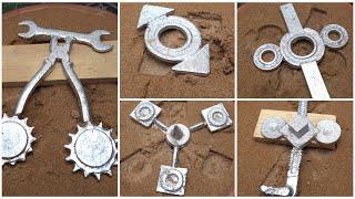 The art from metal casting in sand, new experiment and crafts