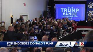 Trump visits North Carolina, garners endorsement from Fraternal Order of Police