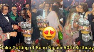 Cake Cutting Ceremony || 50th Birthday of Sonu Nigam with Bollywood Celebs