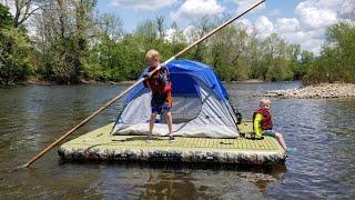Floating River on Inflatable Dock - Fishing Catch Cook Camp