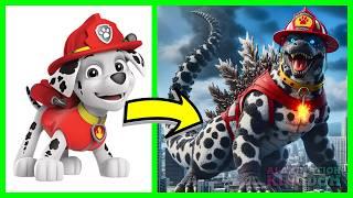 Paw Patrol as Godzillas | Ai Animation Kingdom