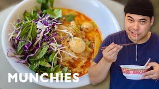 How To Make Khao Poon, A Spicy Lao Soup | Quarantine Cooking