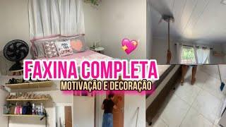 FAXINA COMPLETA E PESADA-MUDEI A CAMA-NOVA DECORAÇÃO