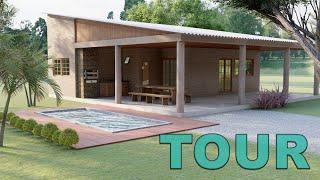 01r | Casa de campo com dois quartos | RUSTICA DE TIJOLINHO |