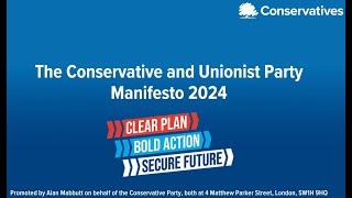 British Sign Language Conservative Party Manifesto 2024