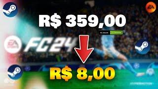 Comprei o FC24 FIFA Original na EApp/Steam por R$ 8,00
