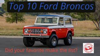 Top 10 Ford Broncos - Some you know but some you may have never heard of. These are our favorites.