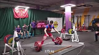 Darsaniya Bordan deadlift 275kg@74kg. NEW SJ RECORD of St.Petersburg.