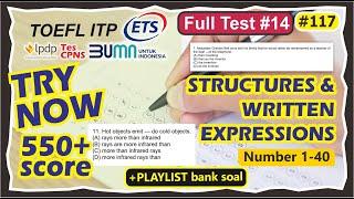 TOEFL ITP Structure 1-40 actual test 2024 TES BAHASA INGGRIS BUMN #toeflpracticetest #toefl2024