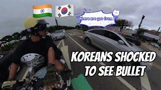 Koreans shocked to see Royal Enfield bullet in south kore daily vlog 4