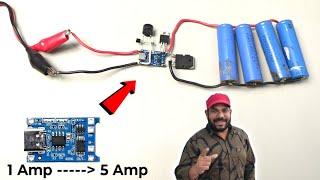 2 Useful TP4056 Module Modification for more Lithium Batteries | 1 Amp to 5 Amp | Fast Charging