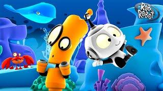 Rob and Friends Learn about Animals Under the Sea!  | Rob The Robot | Preschool Learning