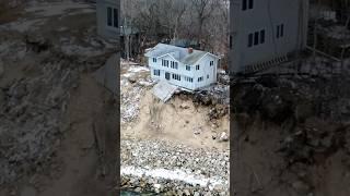 Houses Falling In Lake Michigan Grand Mere Park #beach #drone