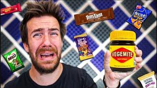 American Tries AUSTRALIAN Snacks FOR THE FIRST TIME!