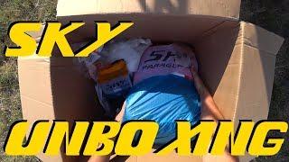 Unboxing a New Sky Flux Paraglider, and Reverse 4 Harness