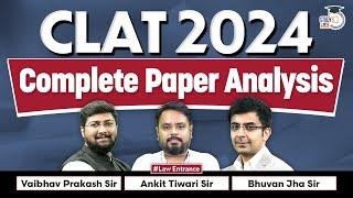 CLAT 2024 Paper Analysis | CLAT 2024 Question Paper Solution | Complete Paper Analysis CLAT 2024