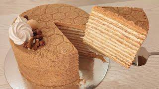 HONEY cake! melts in your mouth!  A real Russian HONEY cake! The perfect recipe!