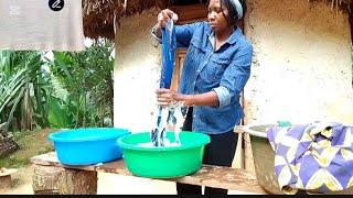 laundry day at home village living in an African way