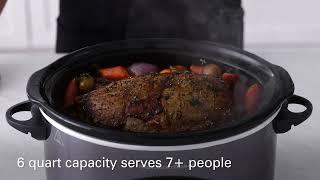 Slow Cooker | Hamilton Beach® | 6 Quart Programmable Defrost Slow Cooker (33768)