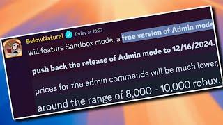 Sandbox Mode Will Be FREE (Not Admin Mode) | TDS Devs CHANGE Their Minds? | Tower Defense Simulator