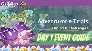 Adventurer's Trials Day 1 Event Guide | Sequential Trial: I | Genshin Impact Version 3.2