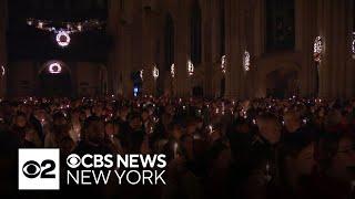 Parishioners pack St. Patrick's Cathedral for Christmas Eve mass