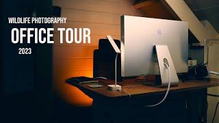 Photographers desk setup | Office tour 2023, Image Editing and YouTube space as a wildlife pro