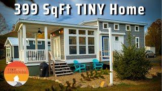 Cozy yet Spacious! Park Model Tiny House with Downstairs Bedroom