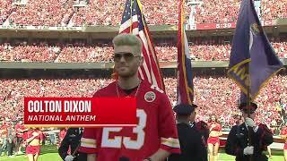 Colton Dixon Performs National Anthem at Kansas City Chiefs Game 10.22.23