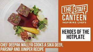 Michelin star Chef Deepak Mallya from The Ritz cooks a Sika Deer, Parnsip and Juniper recipe