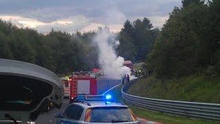 A heavy Motorcycle Crash and a strange 370Z - Nordschleife 21.08.2014