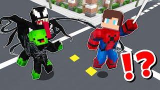JJ and Mikey - SPIDERMAN vs VENOM CHALLENGE in Minecraft / Maizen animation