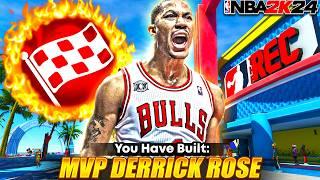 New MVP DERRICK ROSE BUILD With 94 DUNK + HOF ACROBAT is GAMEBREAKING in NBA 2K24