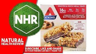 Atkins, Chocolate Peanut Butter Pretzel Bar, 5 Bars, 1.69 oz (48 g) Each