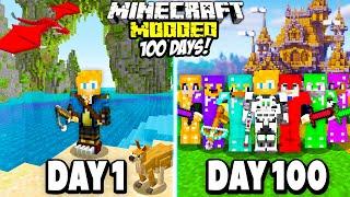 SURVIVING 100 DAYS IN MODDED MINECRAFT WITH FRIENDS!!!