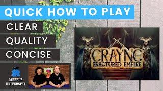 Crayne Fractured Empire Board Game - Quick How to Play