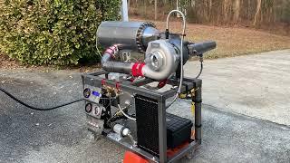 Homemade turbojet engine, third run 1/7/2023